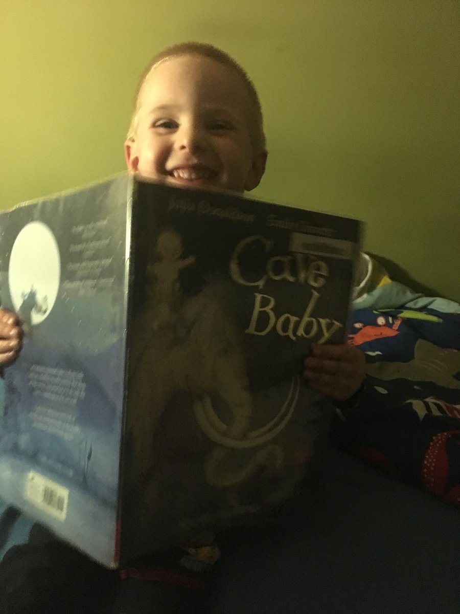 Tonight we are reading the book sent home from Nursery 🌈, “Cave Baby”. We love Julia Donaldson #100bookchallenge <a href="/monteneynursery/">Monteney Nursery</a>