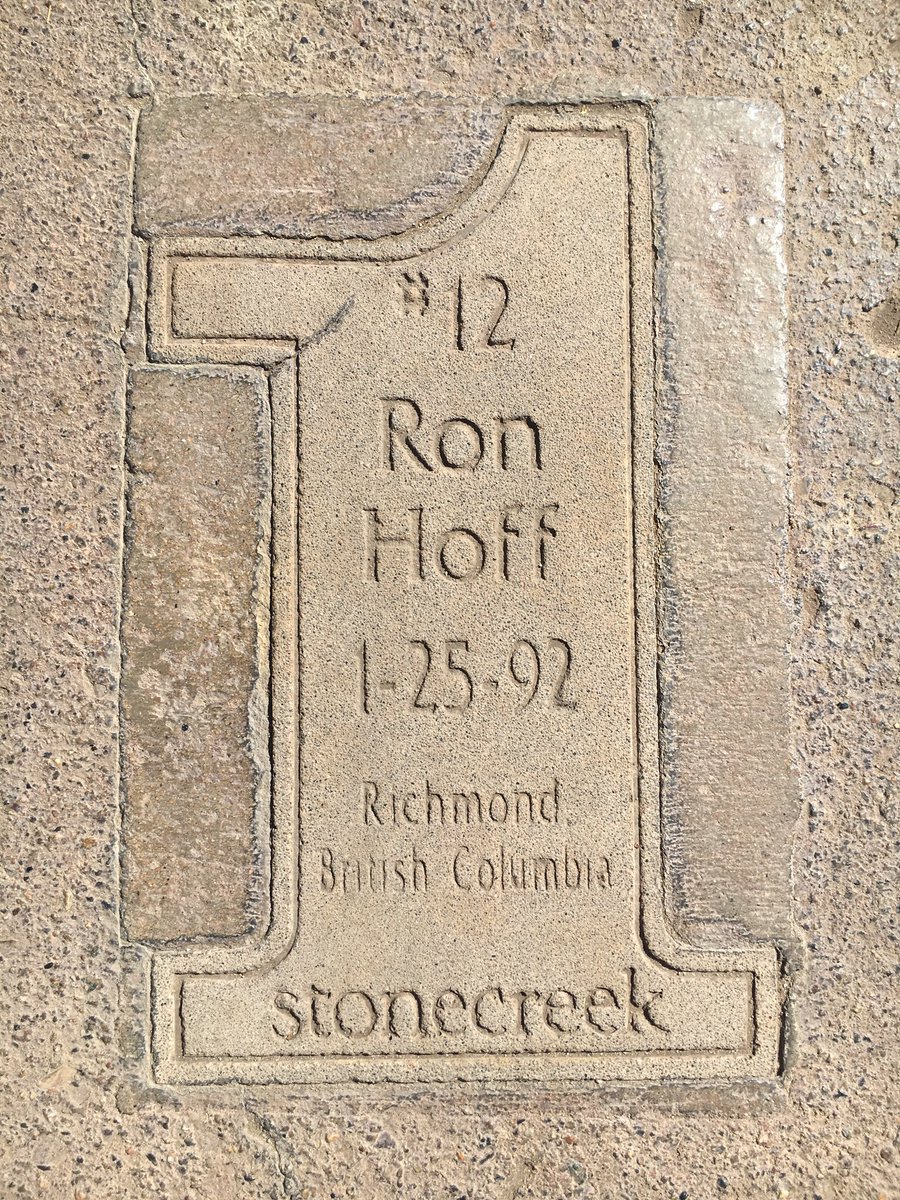 RCC__President's tweet photo. Former @RichmondCClub member Ron Hoff ace.  Cool way to recognize it #cartpath. @StonecreekGolf https://t.co/EanvJpknIQ