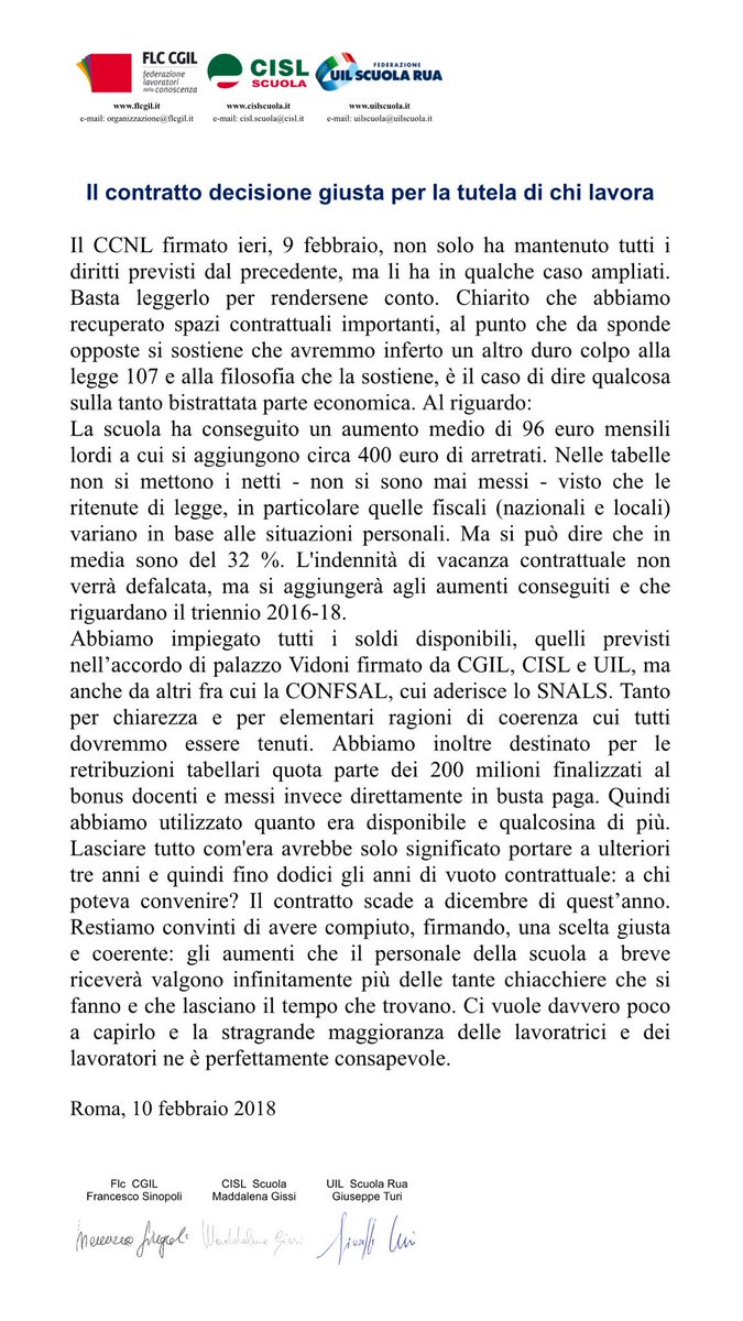 cisl_scuola's tweet photo. https://t.co/T38Q5TpXIN