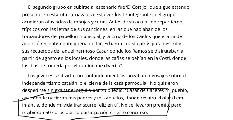 cortijo_rules's tweet photo. @HOYCasarCaceres Buenas tardes. El grupo de murgas de”Las monjas del cortijo” no han recibido ningún premio o aportación por parte del ayuntamiento. Un poco contradictorio con lo hoy publicado en vuestra plataforma. @aytocasar https://t.co/D1fL4Dy7U8