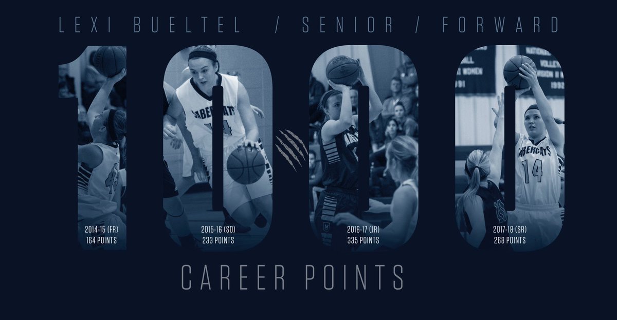 MBUSabercats's tweet photo. Lexi Bueltel just reached the #1000pts mark! Go, Lexi!! #SnarlStrong #OurMBU #MBUlife #SaberStats https://t.co/TO653Mr0M1