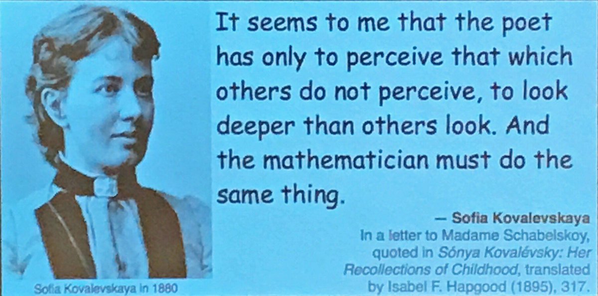 missnohmath's tweet photo. Powerful quote in the teacher session at Pomona College’s Sonia Kovalevsky Math Day! https://t.co/LNzCQLVNCL