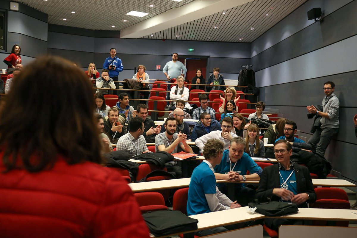 mulhouse's tweet photo. Après 48 heures de créativité collective au #ChallengeIndustrie @ENSISA_Mulhouse, pitchs des projets développés par les équipes pour répondre aux 6 défis lancés par les #entreprises &amp; remise des prix.Bravo à tous les participants! #CIMLH #openinnovation #hackathon @TechnopoleMLH https://t.co/7MzbSJ5wxI