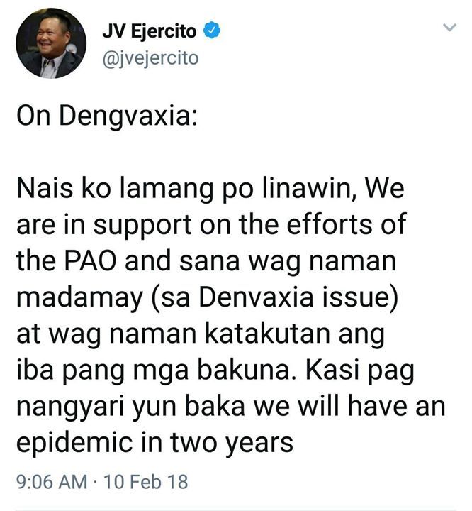 ThinkingPinoyPH's tweet photo. May paglilinaw raw si Sen. @JVEjercito https://t.co/Y0zkRru9HY https://t.co/dxZV2UnSJa