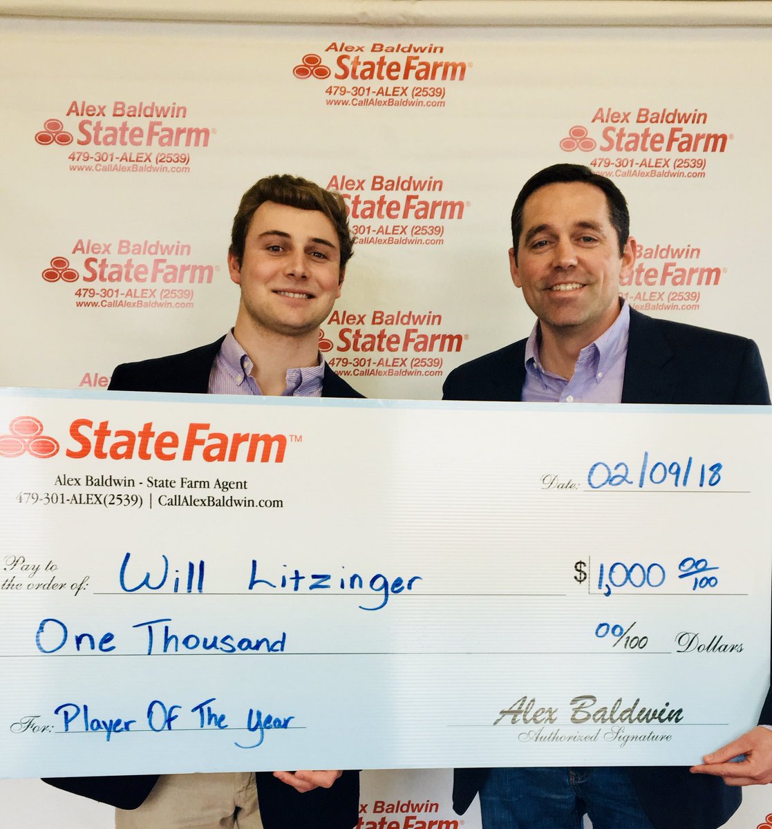 CallAlexBaldwin's tweet photo. Congrats to Will Litzinger for being named 2017 State Farm Player of the Year! Will is a true winner, on and off the field. @l1tzinger https://t.co/3Cfj6X8QBk