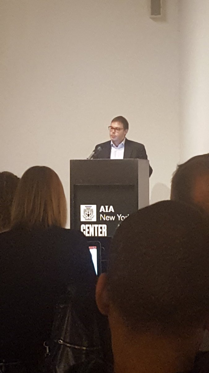 aiaqueens's tweet photo. Professor Beita speaking on the upcoming NAAB Ccredited program for @CityTechNews at symposium at @CenterForArch @AIANYDI #nextgenarch https://t.co/u6prc9neeD