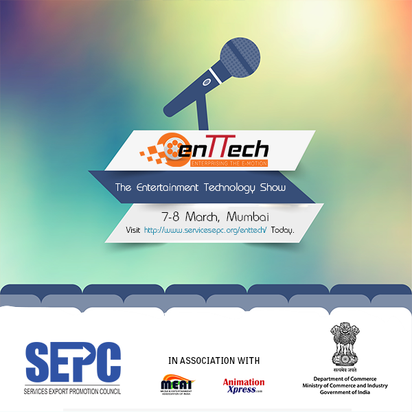 Sepc_India's tweet photo. The Entertainment Technology Show 2018

One of its kind event to promote Indian Entertainment Technology among-st the world, Supported by #MinistryofCommerce.

Visit: https://t.co/4pGo2MzM9D

#Entertainmenttechnology #Enttech2018 #sepc #servicesepc #theworldavaitsIndia https://t.co/EyyXNb2xNO