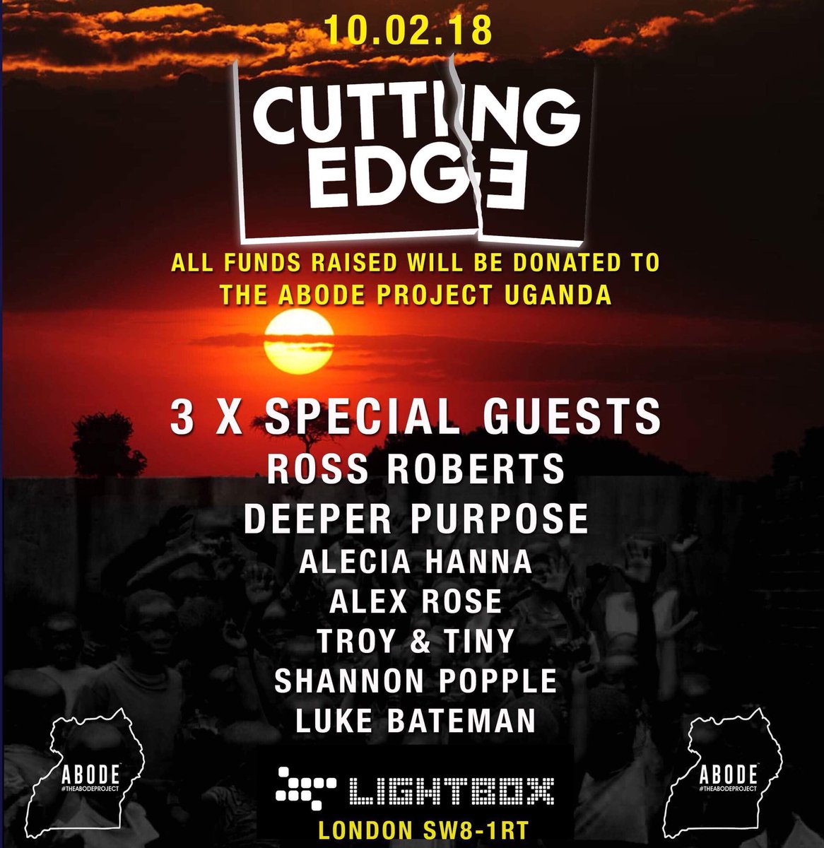 For a great cause! if you’re about, please head down to cutting edge tonight and show your support! All the money raised will be donated to the Abode project in Uganda!