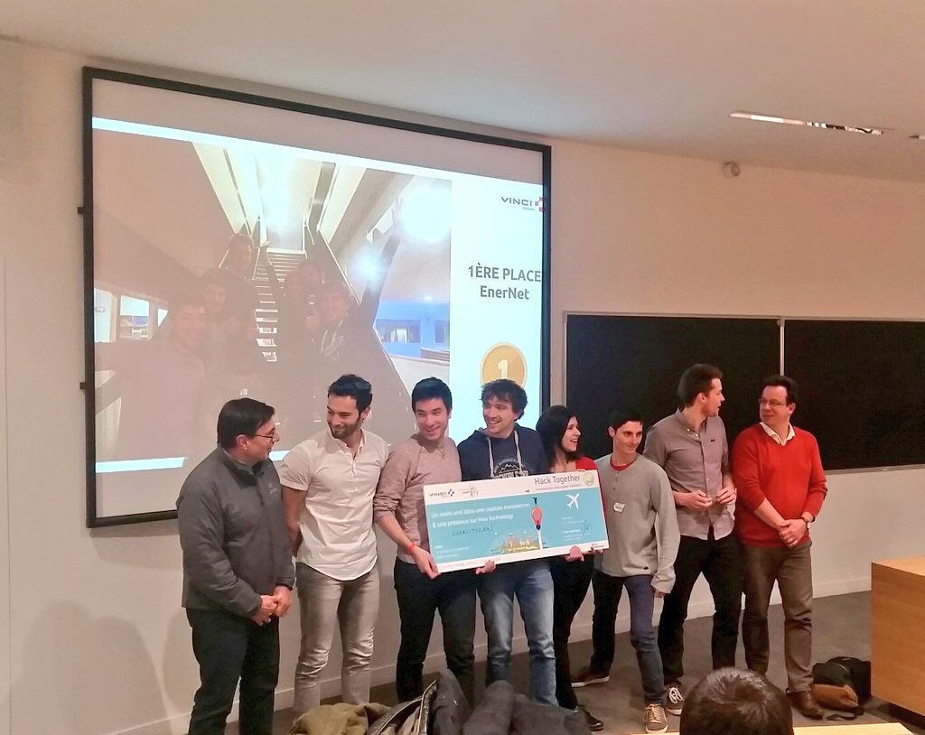 ymeignie's tweet photo. #YouDidIt 👏🏻 Poursuite de notre beau partenariat entre @VINCIEnergies et @Ense3 lors du #HackTogether : un très grand BRAVO à Enercitizen, Pic-vert et Blue Together pour le challenge #enernet et à Où est charlie, Industriecm 4.0 et 40th Symphony pour le challenge #Industrie40 ! https://t.co/KHKHOJaLud