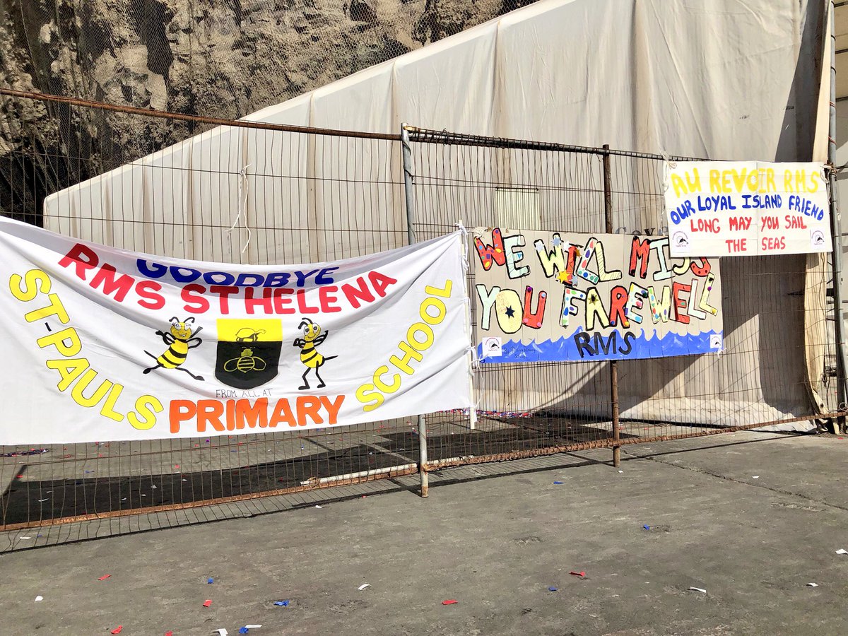 NickMallos's tweet image. Quite a privilege to be in the presence of the #RMSStHelena on her final voyage. This vessel has been #StHelena’s lifeline for 27 years, and has impacted the life of every Saint in some way or form. Today we were fortunate to join her heartfelt farewell celebration. #StHelena2018