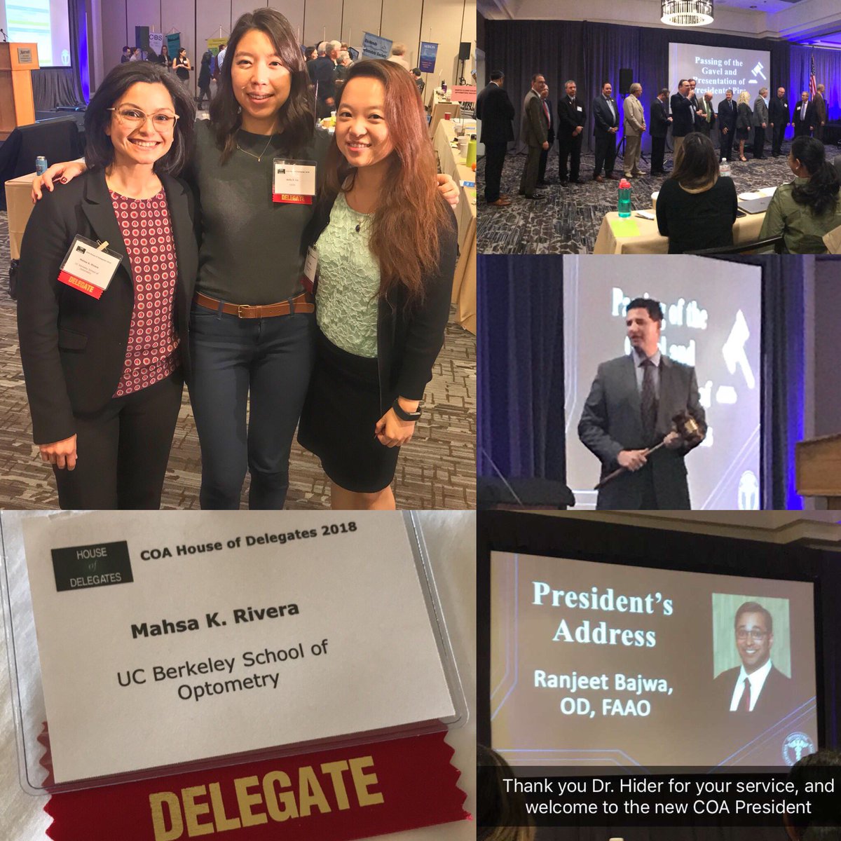 MahsaKM's tweet image. Amazing experience @COA_Vision #HouseOfDelegates meeting these past two days. Saw so much, learned a lot &amp;amp; grateful to have had a voice as one of the #BerkeleyOptometry student delegates.