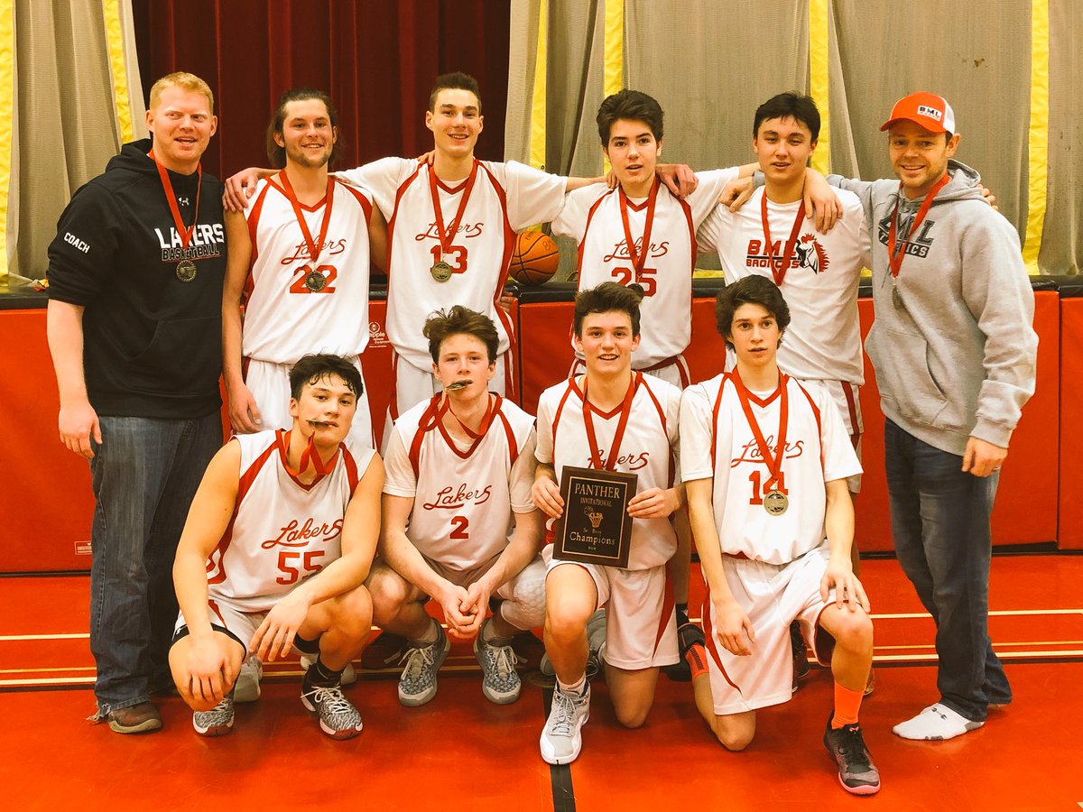 BmlYearbook's tweet photo. Congrats to the senior boys b-ball team on there big tournament win in Parry Sound!  See you all at MPS on Thursday at BML. #thelakerway #bigbrudda @infobml @lakersllc @BMLAthletics https://t.co/ZekviUVklG