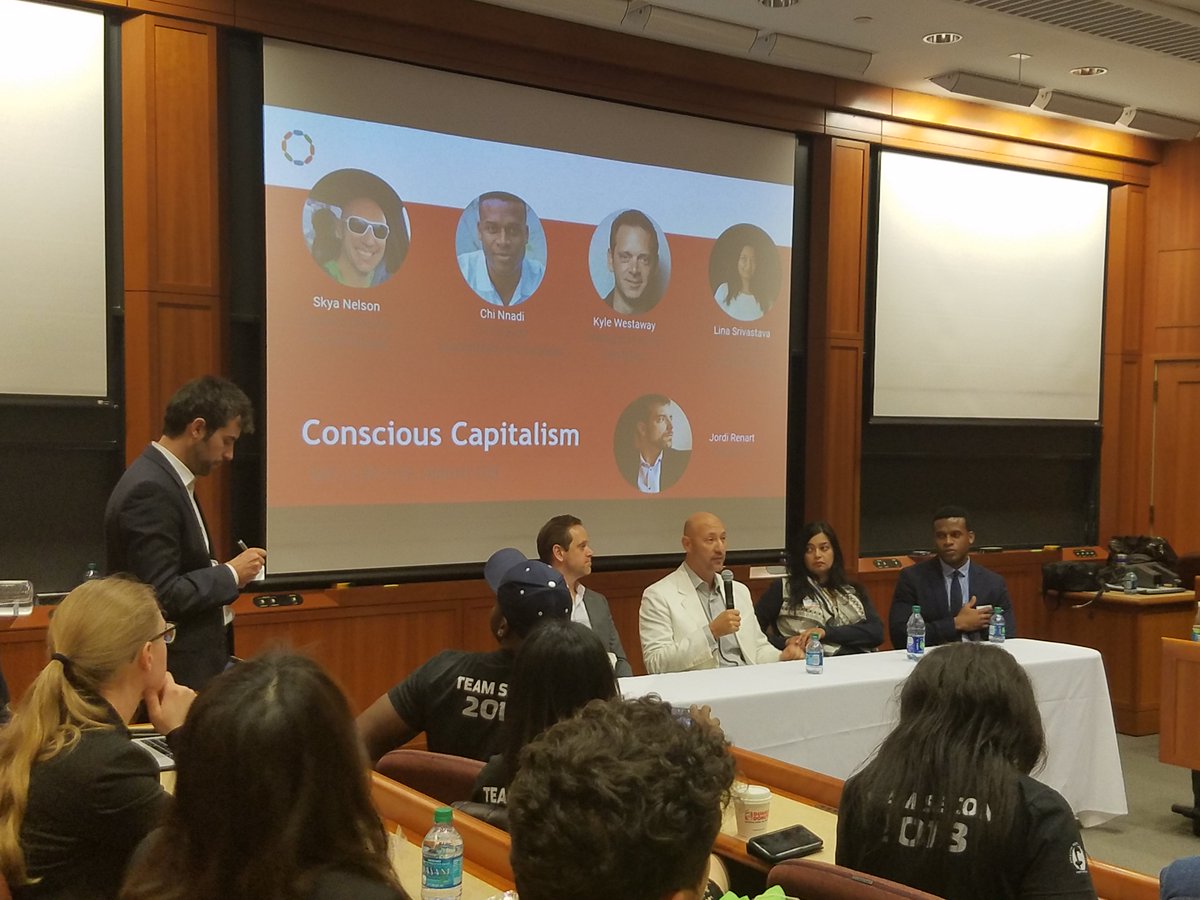 On conscious capitalism: "They say, let's fix the business, then get back to purpose. I think, maybe purpose is how you fix the business." #SECON2018 #socent #impinv