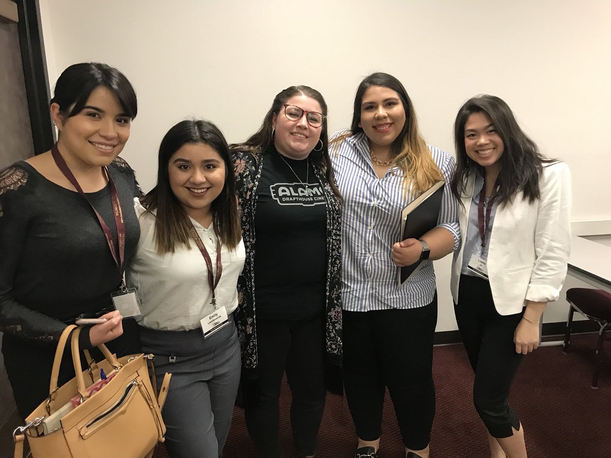 beViri's tweet photo. Shout out to @bridgetgarraway for a fantastic presentation about Public Relations in the entertainment industry. @alamodrafthouse #DeepInTheHeartPR #PRSSA https://t.co/1ngrzGPNu0