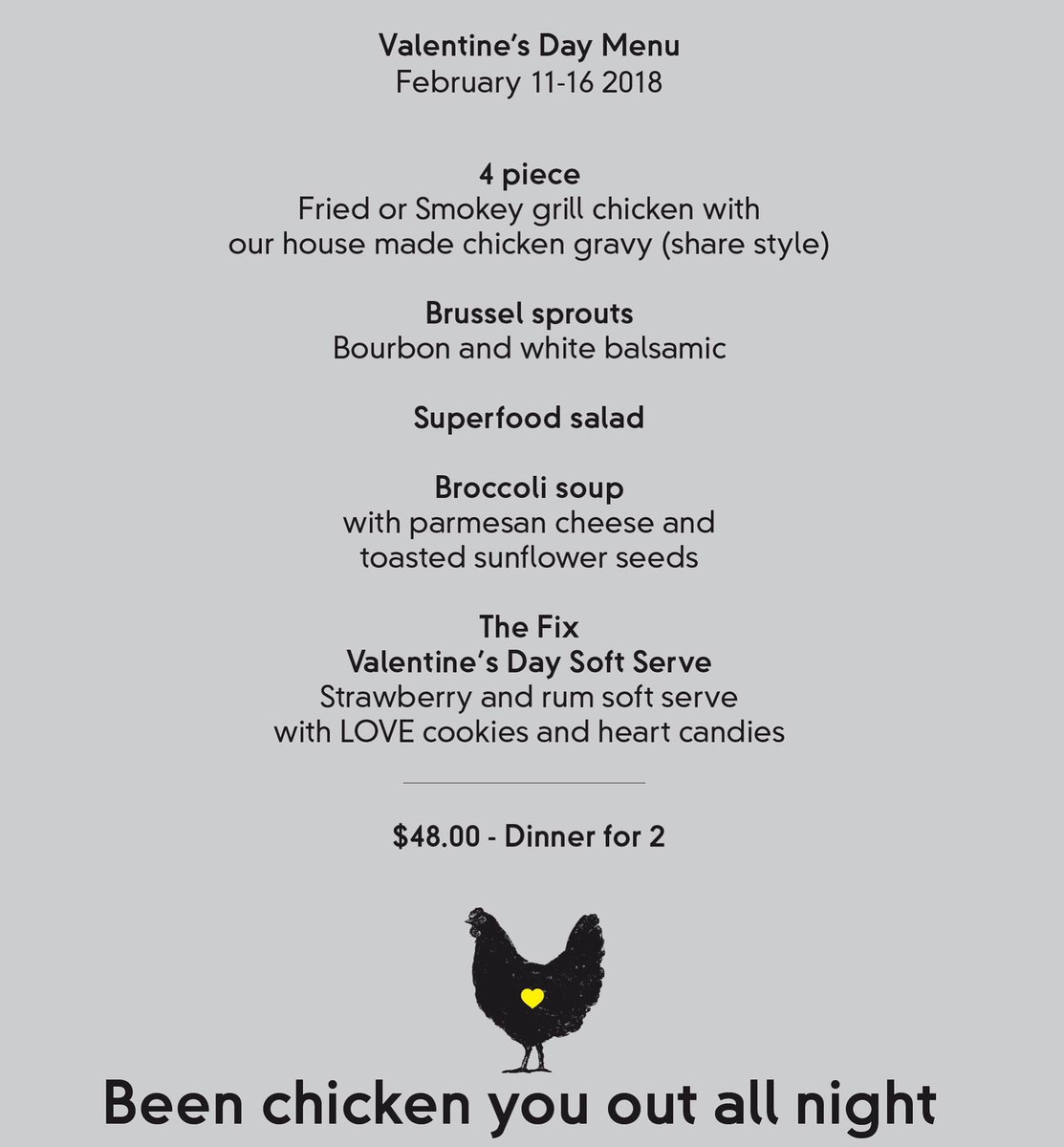 #Valentines Week *Special* Tomorrow until Friday February 16 Dinner for 2 for $48 #Toronto #TorontoEats