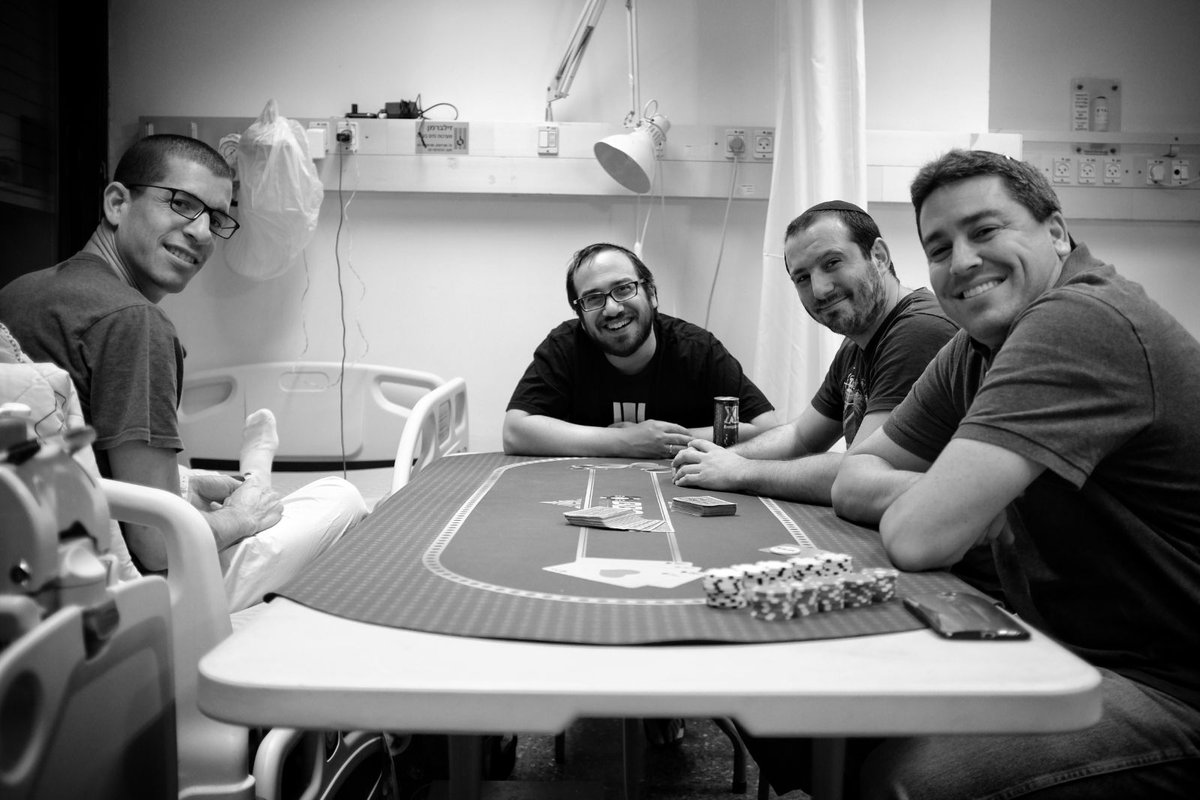 cardplayerlife's tweet photo. When your buddy's laid out in the hospital, you come to the rescue and play some poker... 😃 https://t.co/XvToqO09a6