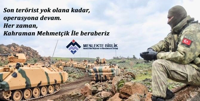 Rabbim şehitlerimizin mekanını cennet kılsın, operasyonda bulunan kahraman askerlerimize rabbim muvaffakiyetler versin.