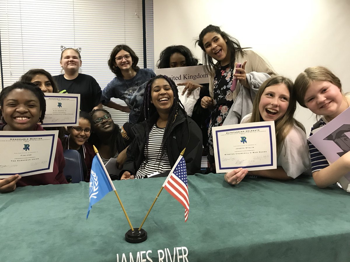 Ogotemmeli44's tweet photo. So proud of our @PVMSRams at the first James River Model UN!   #JRMUN  One said, “I feel so accomplished but sad.” https://t.co/feidX78UoZ