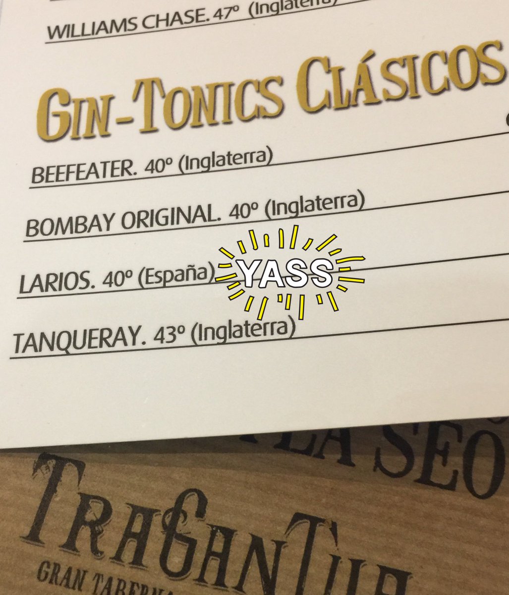 CuentiWendy's tweet photo. @PaquitaSalas, vente a cenar con nosotros que aquí tienen Larios y torreznos 🍸🐷 https://t.co/WzuJyk4f96