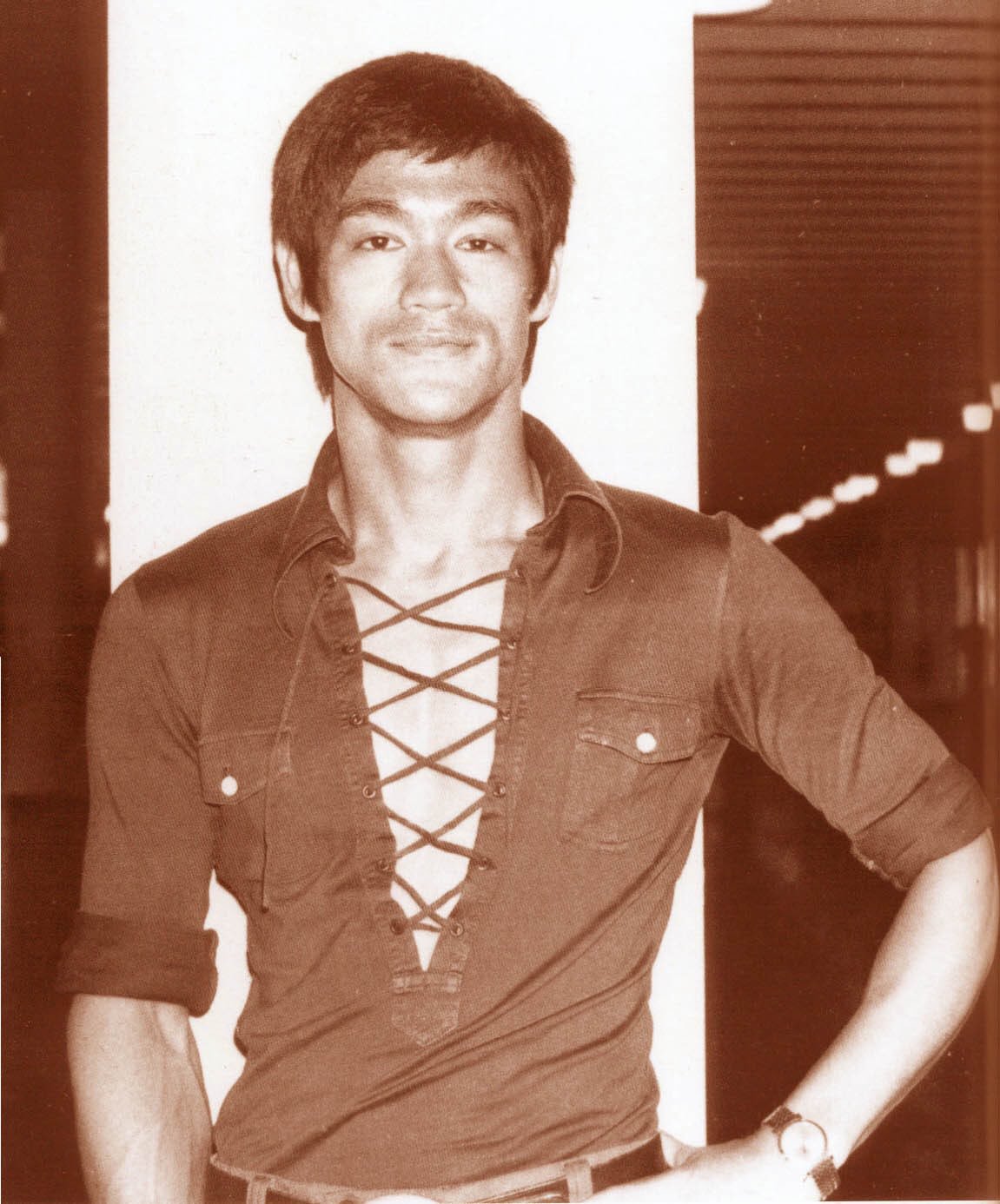 bruce lee button up shirt