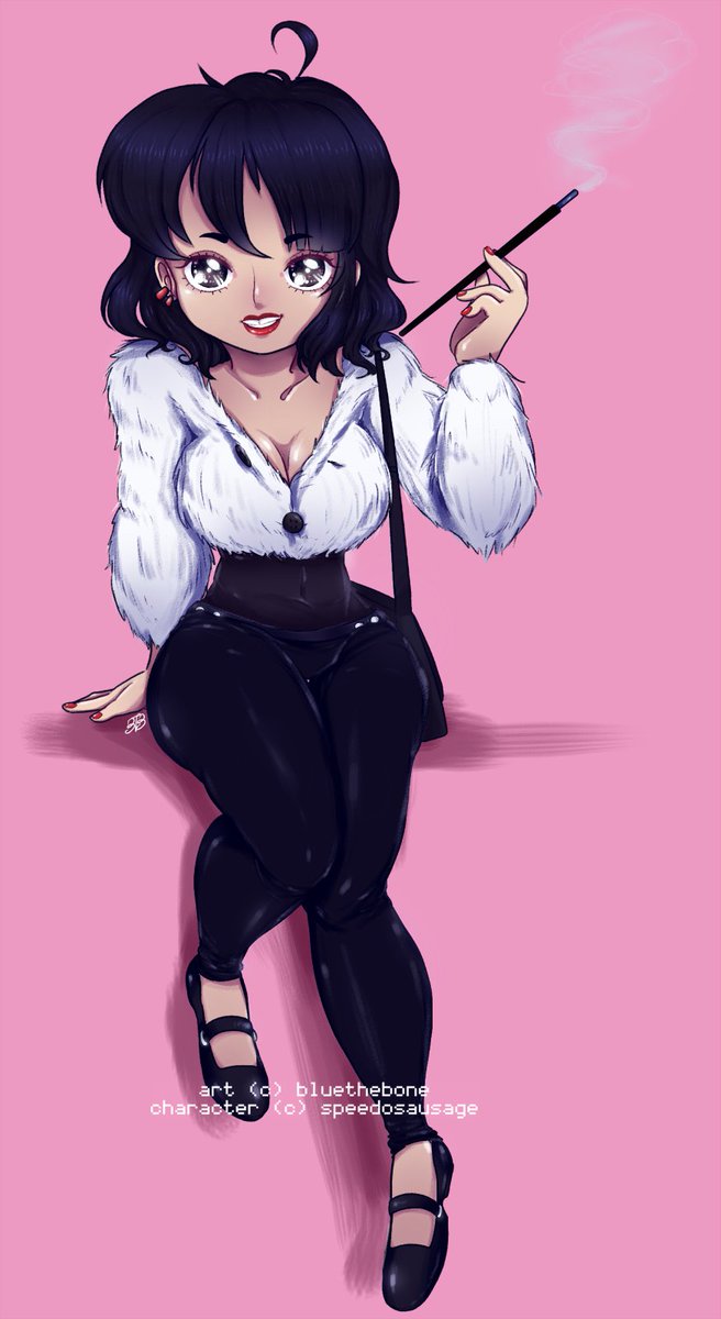 ʙʟᴜᴇᴛʜᴇʙᴏɴᴇ on X:  one t h i c c , smoked, hot sausage pls 🚬✨ been  practicing new drawingcoloring styles, so i drew my fav artist's,  @SpeedoSausage, oc w same palette