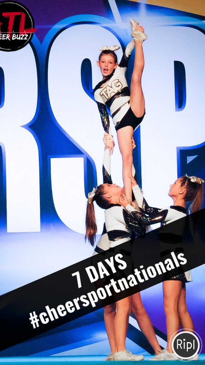 Are you ready! Push hard,  the work is worth it! #7days #cheersportnationals #cheer #atlantacheer #coutndown #worldcongresscenter #atlantaga via ripl.com
