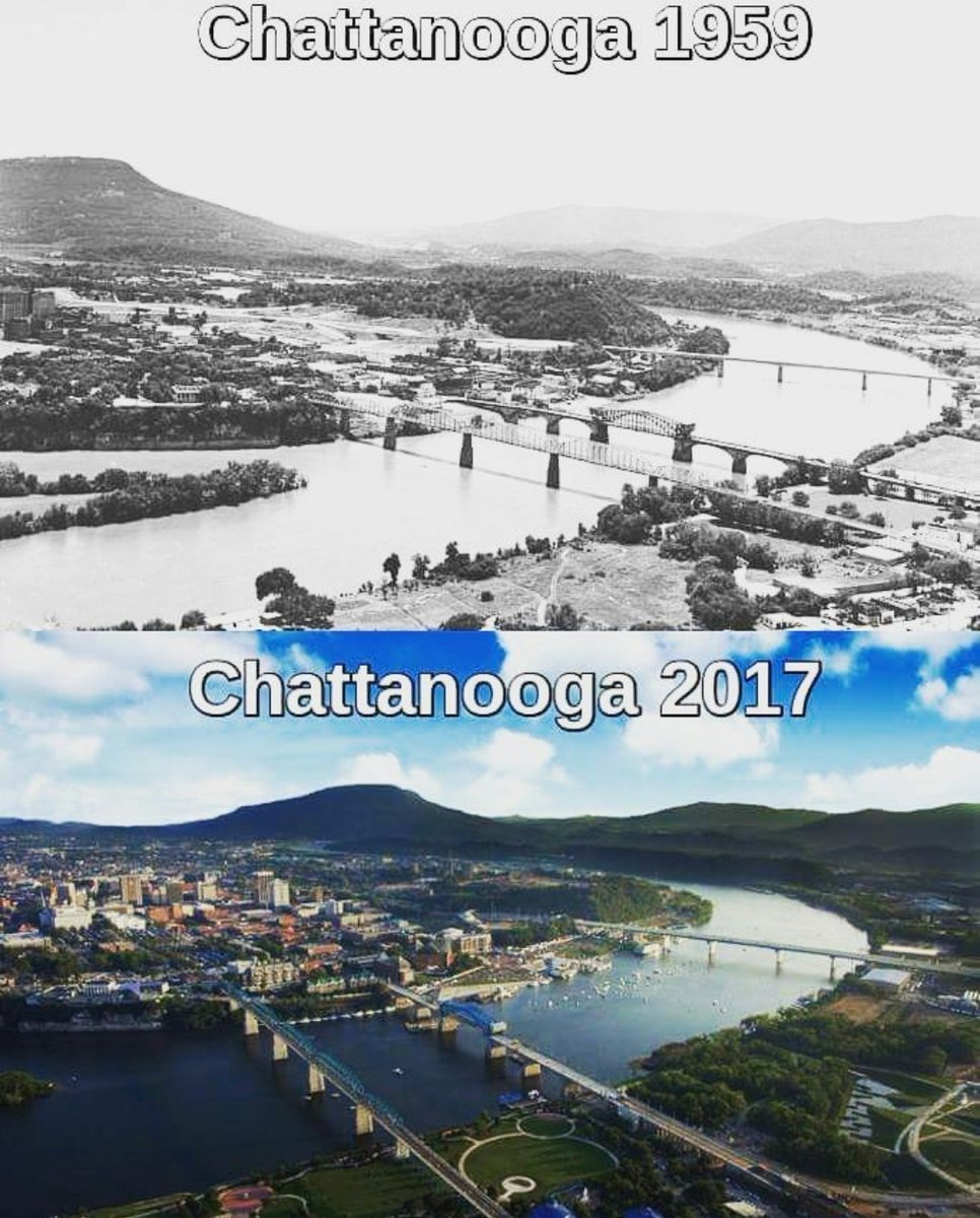 ATennesseelife's tweet photo. Chattanooga has changed a little over the past 59 years https://t.co/KFToOepXng