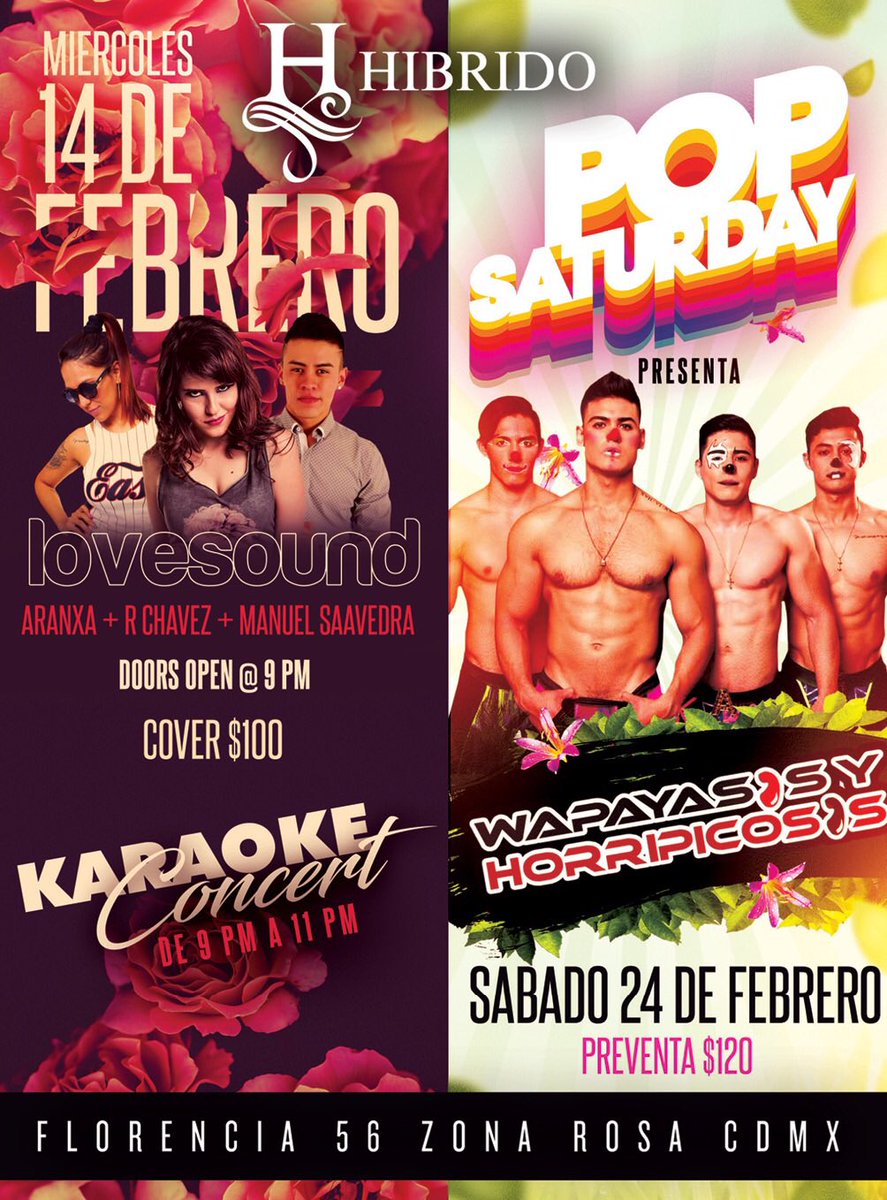 revistaboysmx's tweet photo. #SábadoGay La recomendación de @revistaboysmx son los #SaturdayPop en @HibridoNightC Próximamente @wapayasosmx
Pide en Híbris BoysMx gratis. https://t.co/x8uviUtVUS