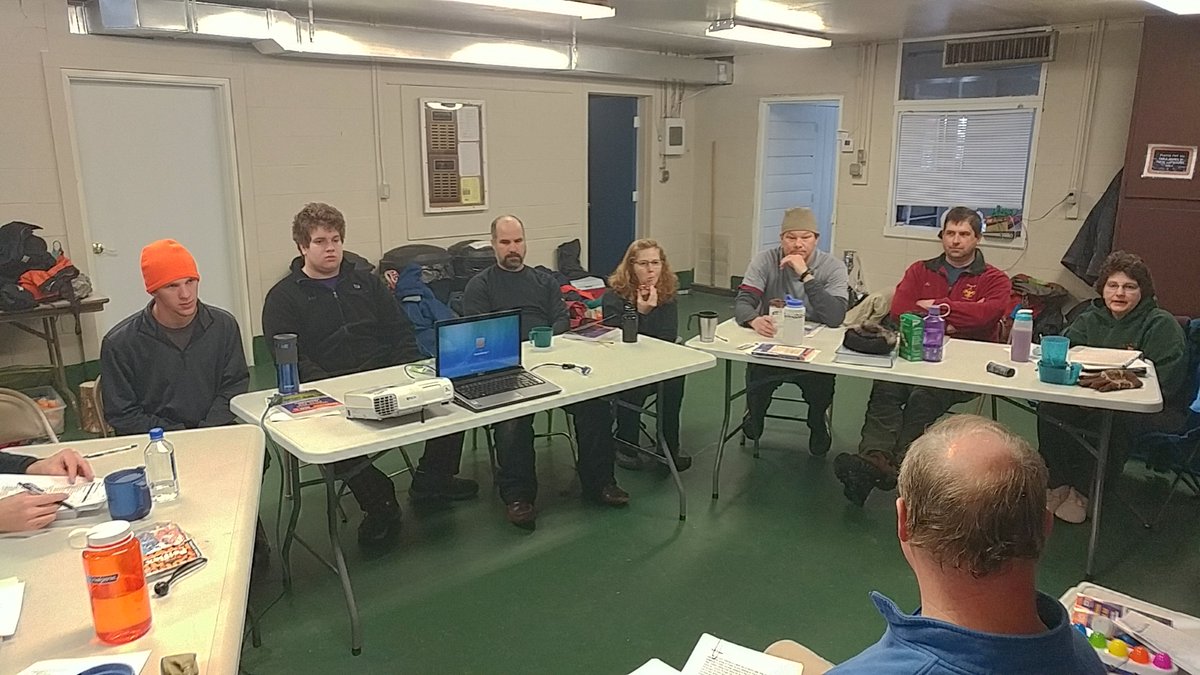 Our adults stayed in the cabin and completed Wilderness First Aid training.