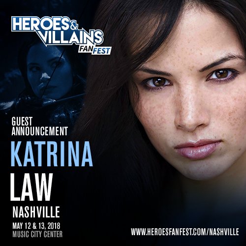 fanfestevents's tweet photo. GUEST ANNOUNCEMENT – Katrina Law / @katrinalaw (Nyssa al Ghul, #Arrow) joins us for #HVFF CHICAGO and NASHVILLE! https://t.co/gy3SmXdnsu