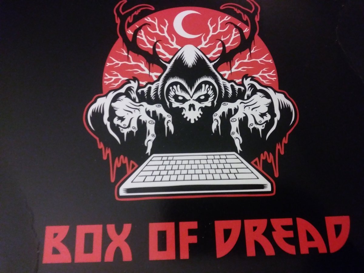 cuppycakes84's tweet photo. My box of dread is here! Yay! #boxofdread #horror #scifi #funstuff https://t.co/hOxeA4SPyP