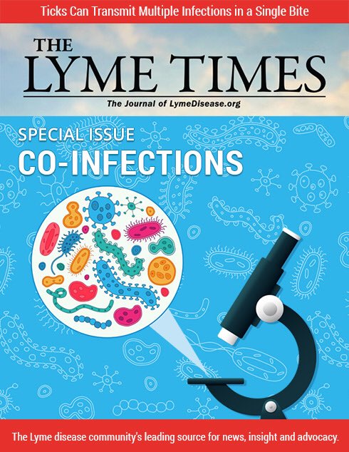 Lymenews's tweet image. Read the latest issue of The Lyme Times a Special Issue on Tick-Borne Co-infections. #Anaplasma #Babesia #LymeDisease #Rickettsia #Powassan and more... lymedisease.org/members/lyme-t…