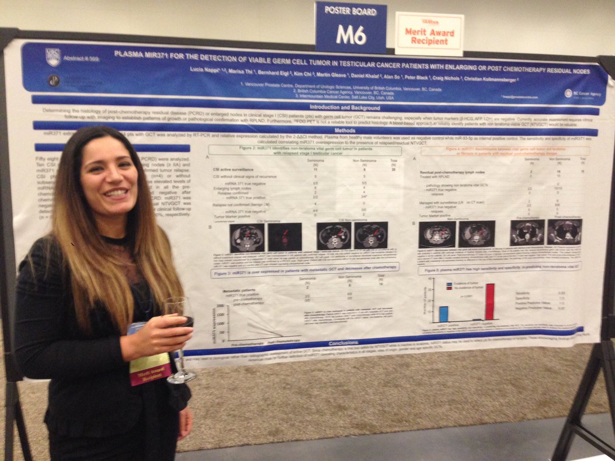 Gr8 poster by @LuciaNappi4 on biomarker in #germcell tumours #GU18 🇨🇦