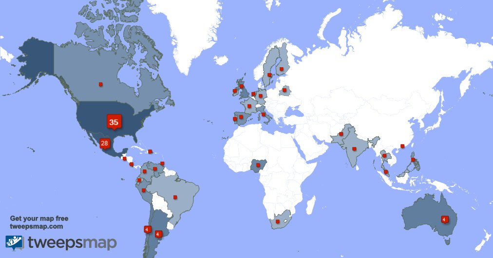 zamiixc's tweet photo. My followers are in USA(34%), Mexico(27%)... Get your map too: https://t.co/qLXZPBC0H1 https://t.co/uKIajdt6Ll