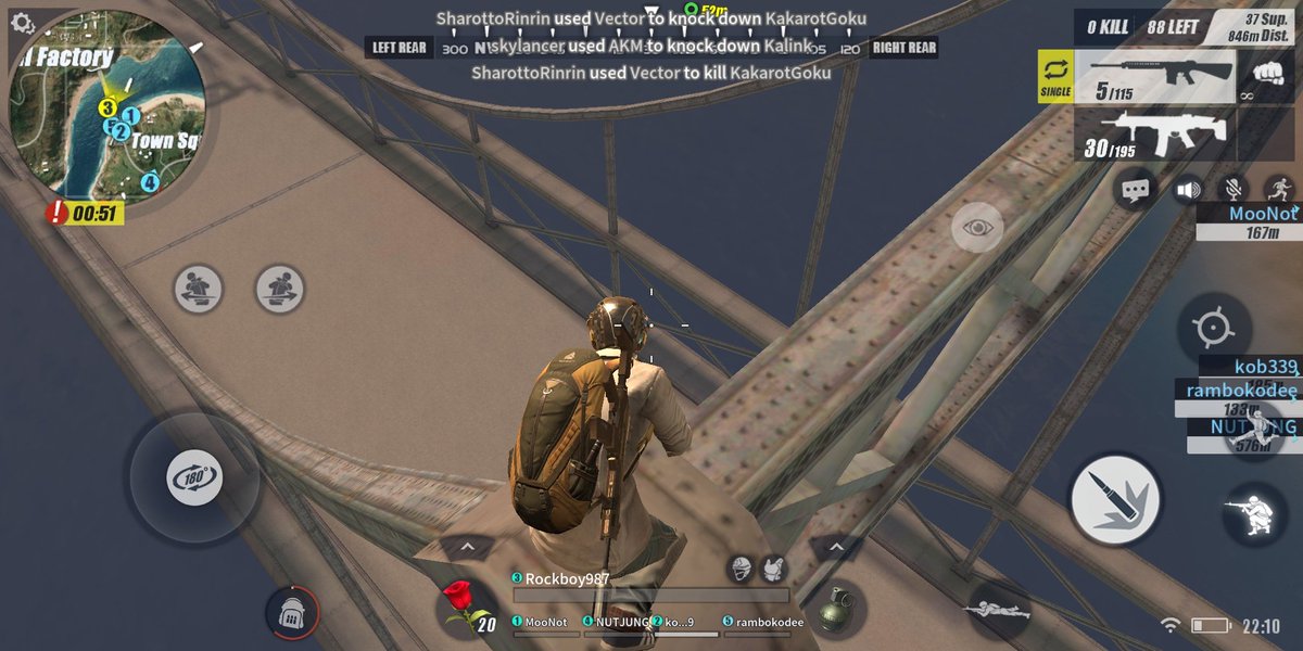 rockboy987's tweet photo. @RulesOfSurvival  that's how you take over w bridge 😀 https://t.co/lKzZkAfsW2