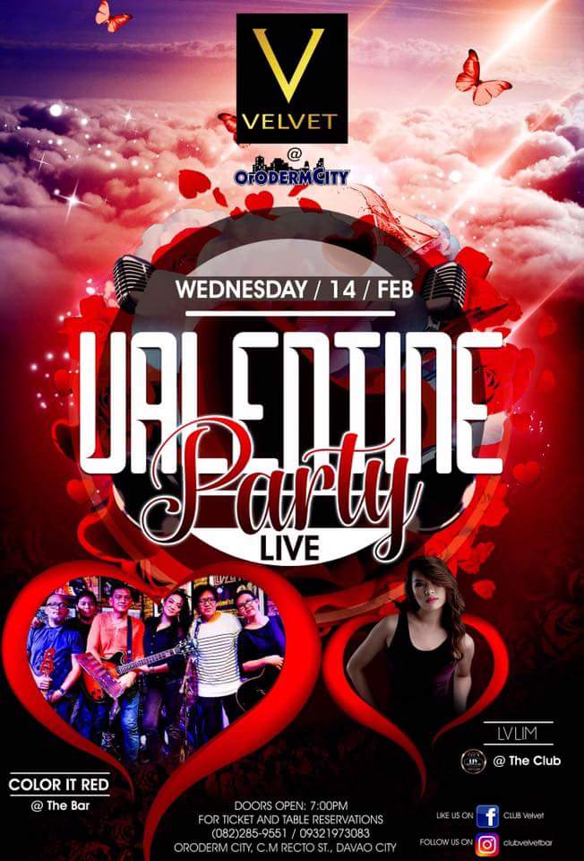 realColorItRed's tweet image. Kitakits tayo sa CLUB Velvet sa Davao City sa araw ng mga puso.😊