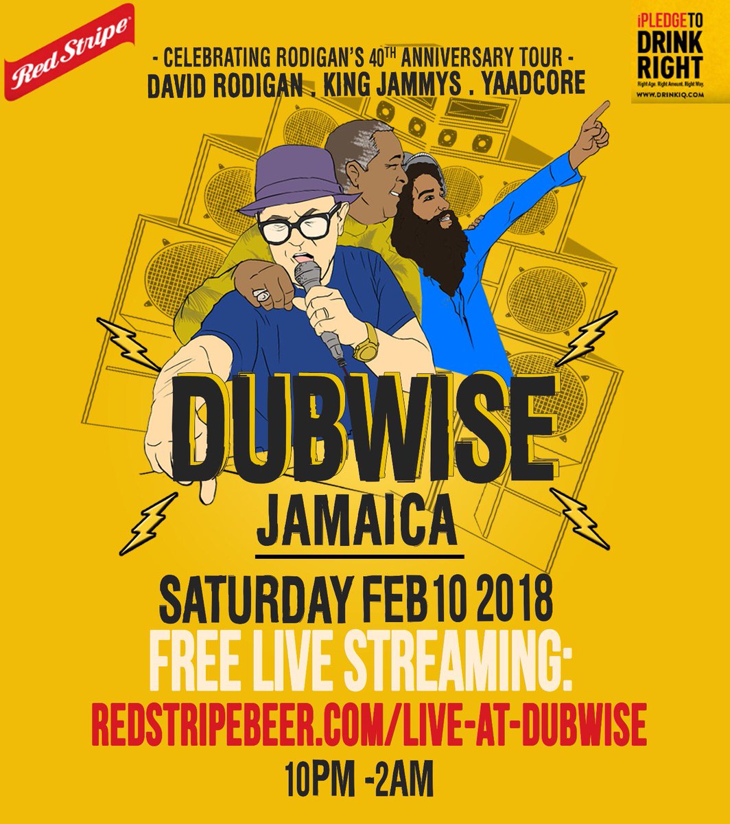 DUBWISE JAMAICA FREE LIVE STREAM! Courtesy of <a href="/ReadyTV_Ja/">Ready TV</a> &amp; <a href="/RedStripe/">Red Stripe</a> #DubwiseJamaica #Rodigan876
