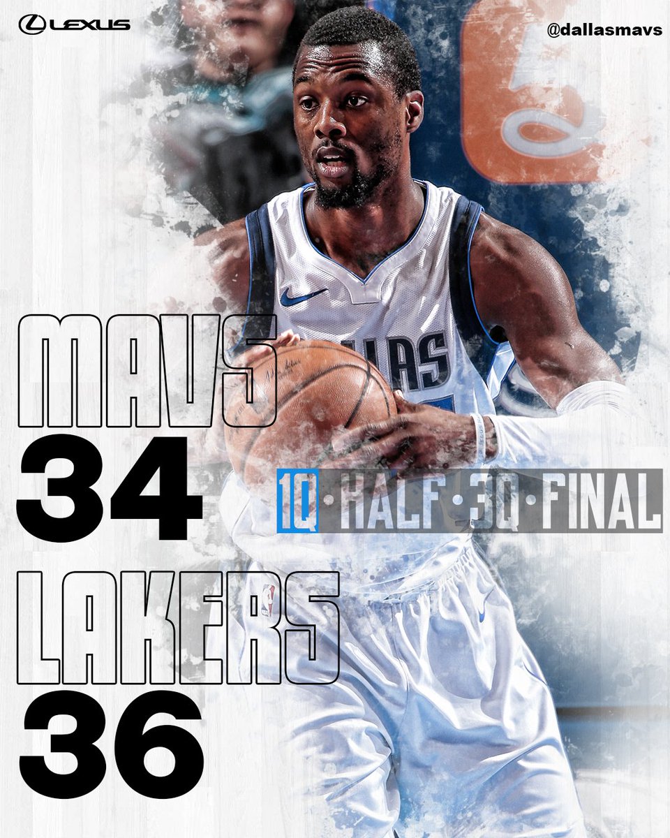 dallasmavs's tweet image. Only down two points after 1Q. #DALvsLAL