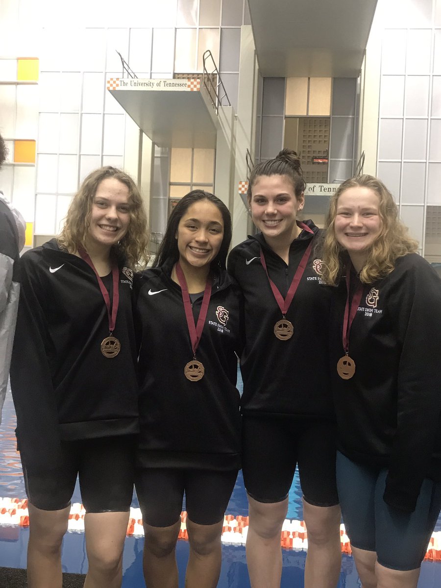 WaterGryphs's tweet photo. GIRLS 200 FREE RELAY GETS 6TH!!! AND BROKE THE SCHOOL RECORD AGAIN🏅 https://t.co/XlLSVetl4q