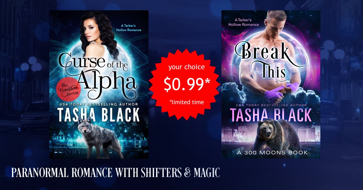 RomanceWithBite's tweet photo. Two Tantalizing Tarker’s Hollow Romances – each on sale for $0.99!
https://t.co/TxNFA2gZgL
-Curse of the Alpha: The Bundle:
A collection of all six episodes that will leave you breathless! 
-Break This (A 300 Moons Book):
A bear shifter &amp;  a plus size model with a special talent. https://t.co/GaSlP442X4