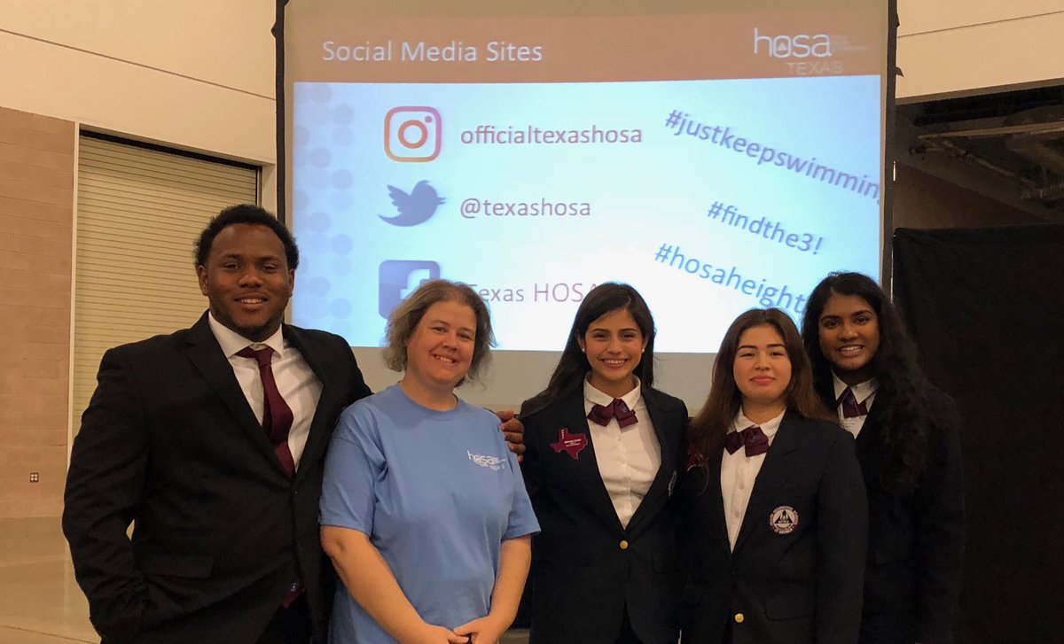 LLucey11's tweet photo. Loved working with each of you this year! Just remember to #justkeepswimming as you move on to new #hosaheights! @hosaarea3 https://t.co/v45uOakdfO