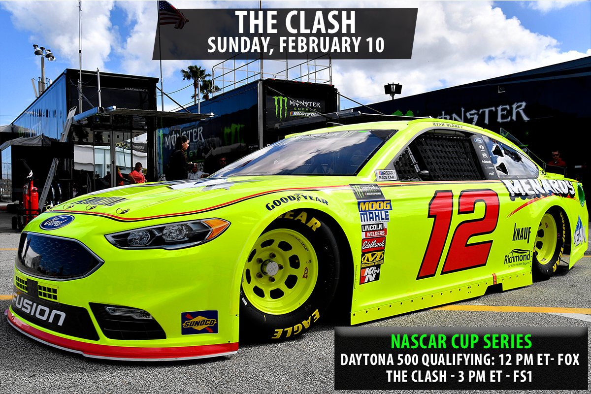 Team_Penske's tweet photo. Happy first #NASCAR Sunday of the year! 😍
#TheClash https://t.co/74KbNE1c4P