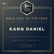 Kang Daniel as 2017's male idol of the year CJ E&M America Awards