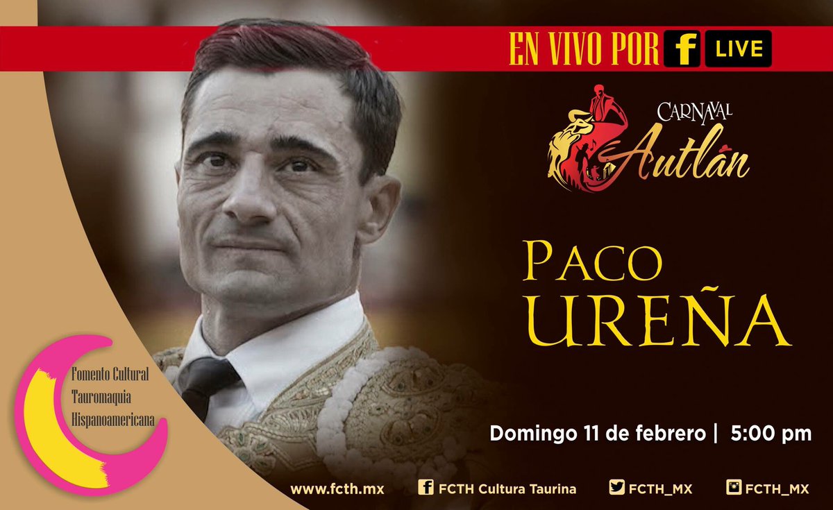 roger_casillas's tweet photo. Para los que no vamos a poder estar en la plaza del #Autlan , por #FacebookLive de la #FCTH cultura taurina https://t.co/hC0MSbA4oV