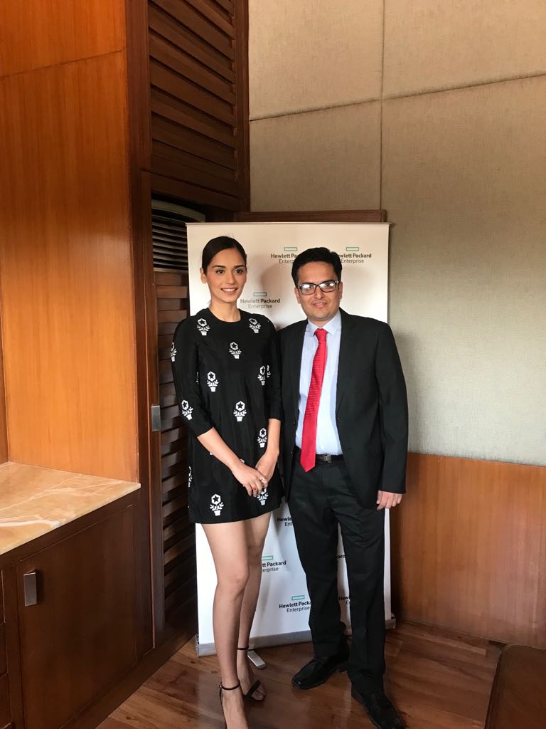 vijitbanthia's tweet photo. It was pleasure hosting the most beautiful lady in the world @ManushiChhillar for @HPE_IN at @WestinPushkar .You are a beauty with purpose and we wish you a great success in ur mission to improve #hygiene and #health of rural women. Thank u for being part of #HPEC4IO Conclave. https://t.co/rDRkHBpX3t