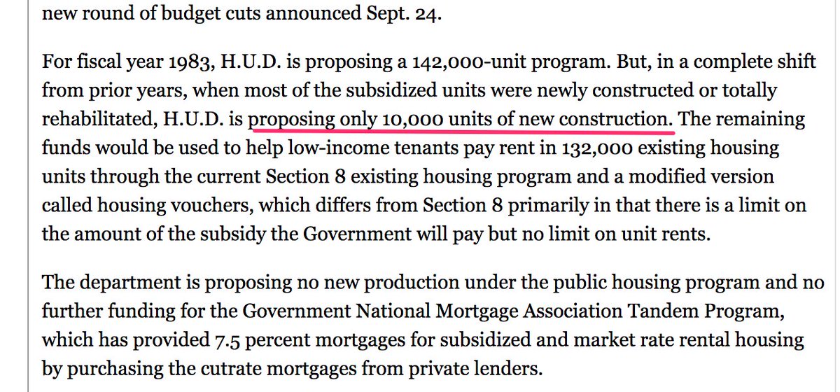 66. Cut HUD housing development from 600k a year to 10K a year!