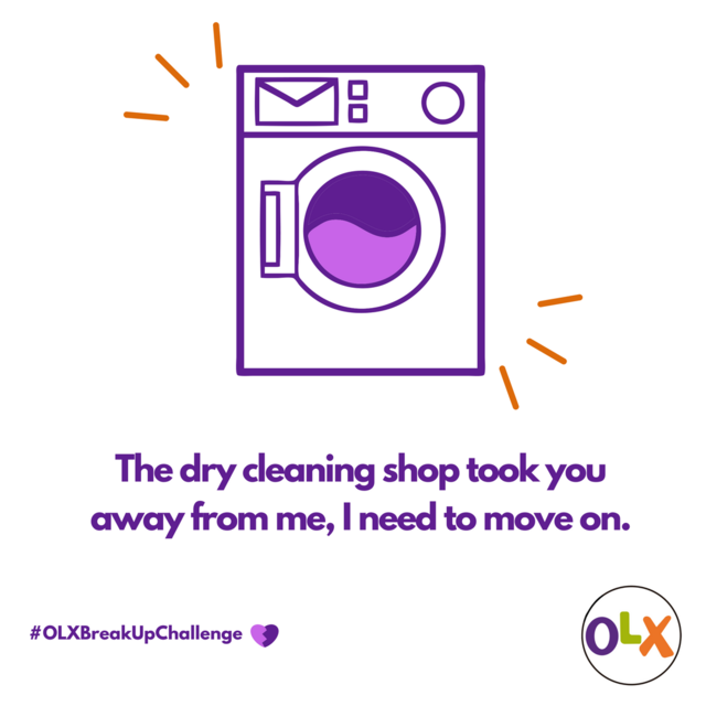 jijing_team's tweet photo. If dry-cleaning is your answer to clean clothes, break up with the washing machine you haven't used for 6 months. Sell it!
Share the link to your ad on OLX to stand a chance to win a FREE Top Ad to boost your ad! #OLXBreakUpChallenge #Valentine #HomeAppliances https://t.co/iA0knrHl8u