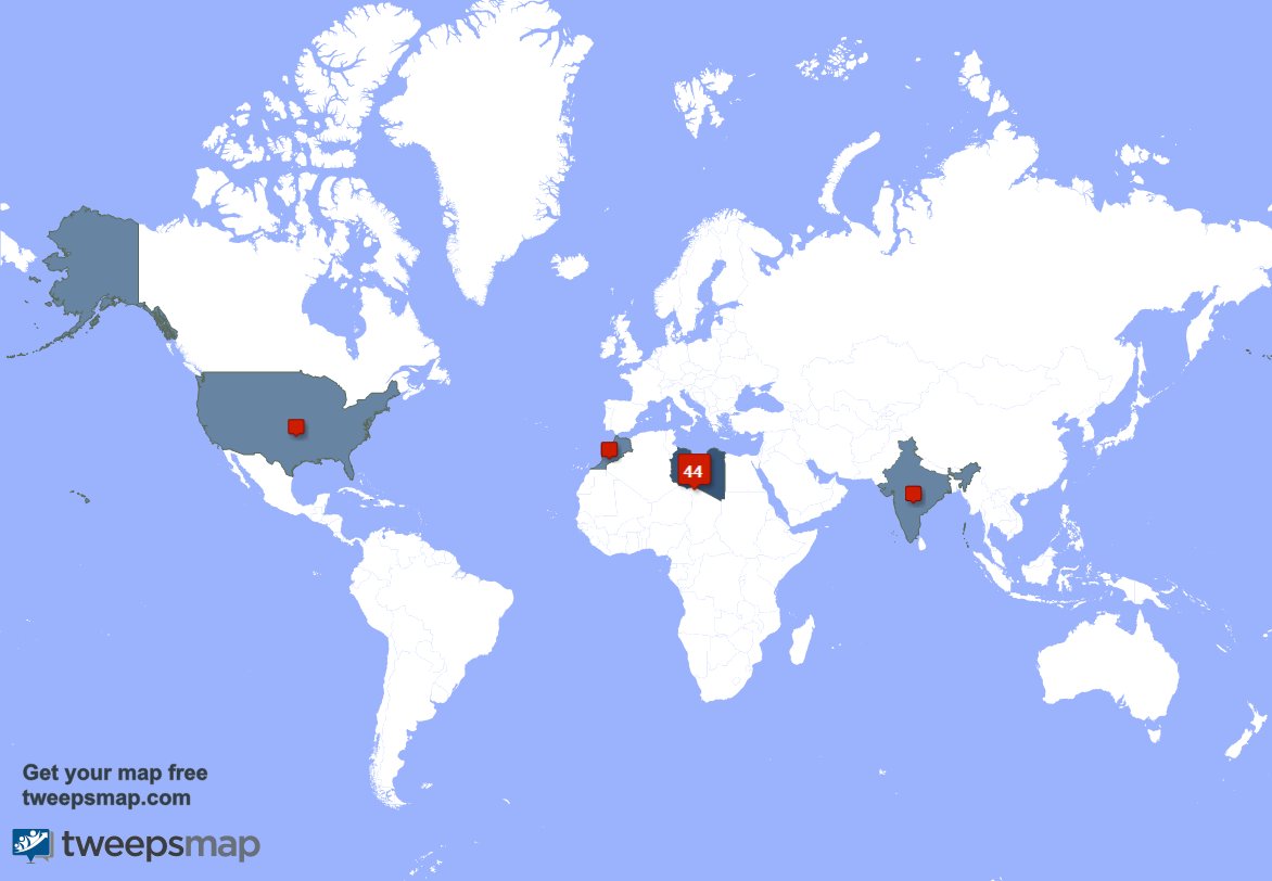 لدي 1 متابعين جدد من الهند خلال الأسبوع الماضي tweepsmap.com/!doafaheem90