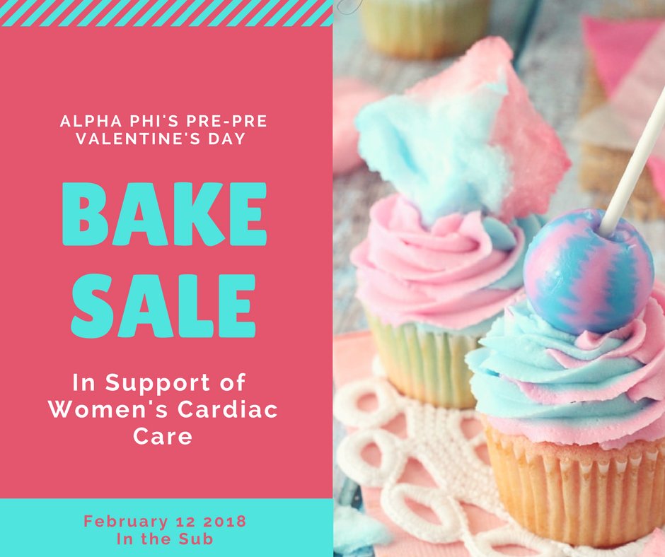BUalphaphi's tweet photo. All of our chapters strive to raise awareness and funds for the Alpha Phi Foundation, our very own non-profit organization for women's cardiac care. Help us reach our goal of raising 200$ for the foundation, during our Valentine's sale on February 12, in the SUB, from 11 to 3. https://t.co/j9EUBw6lIP