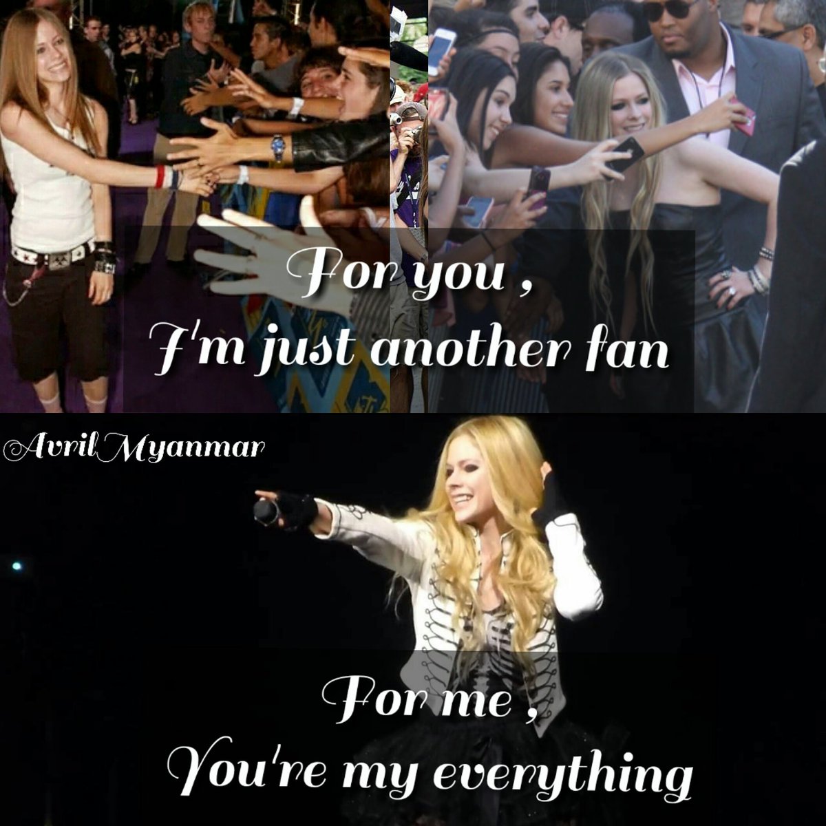 AvrilMyanmar's tweet photo. For me , you're my everything @AvrilLavigne โคโคโค
#avrillavigneisidol๐
#weliveinavrilworld #littleblackstarforever
#asianfans #myanmar ๐ฒ๐ฒ๐ฒ๐ฒ๐ฒ๐ฒ๐ฒ๐ฒ๐ฒ๐ฒ๐ฒ https://t.co/R9z5NOAaaw